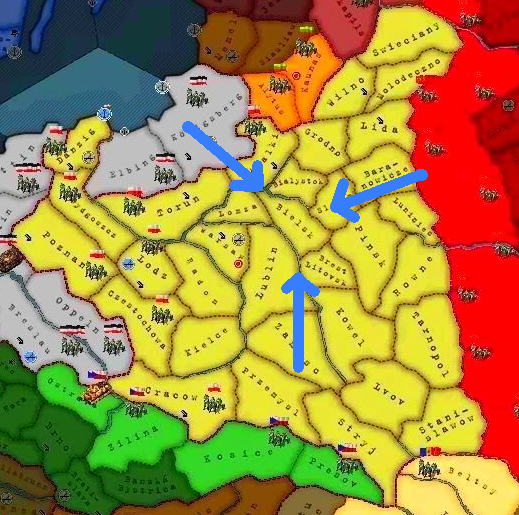 Poland in 1936 as depicted in Hearts of Iron II