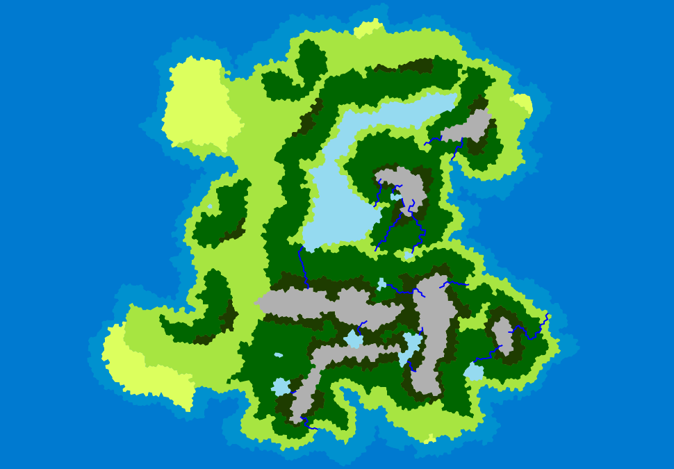 Procedurally generated world map